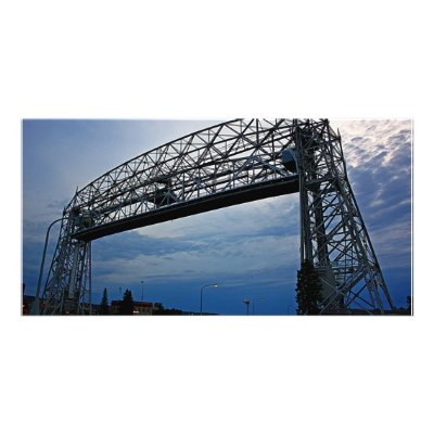 Aerial Lift Bridge in Action Photo Card by DuluthGifts