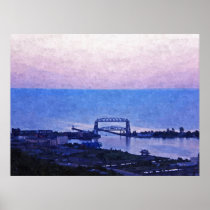 Aerial Lift Bridge-Oil Painting Print