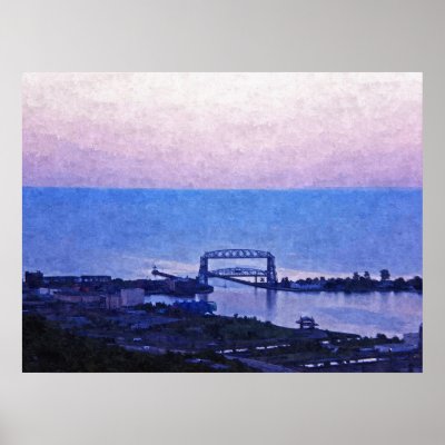 Aerial Lift Bridge-Oil Painting Print by bens555
