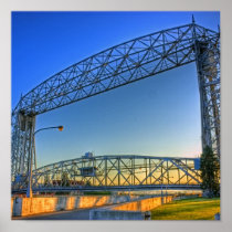 Aerial Lift Bridge Poster