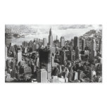 Aerial Manhattan Black & White Photograph Stickers
