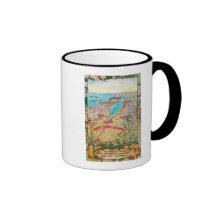 Aerial Map of Santa Clara County Mug