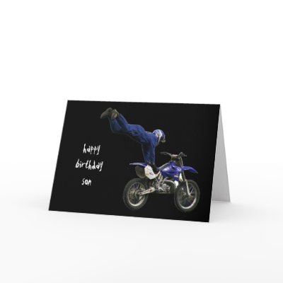 aerial moto-cross #3 greeting card by cardart