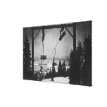 Aerial of City from Crouse Mountain Chairlift Stretched Canvas Prints