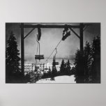 Aerial of City from Crouse Mountain Chairlift Poster