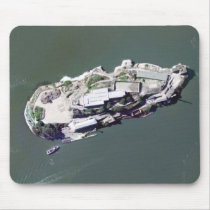 Aerial photograph of Alcatraz Mousepad