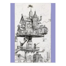 Aerial Rotating House Postcards