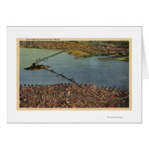 Aerial, San Francisco-Oakland Bay Bridge Greeting Card
