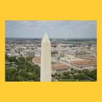 Aerial showing top of Washington Monument posters