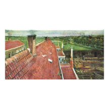 Aerial View From Above Of The Studio Of Van Gogh Photo Card Template