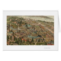 Aerial View of Alaska Yukon Pacific Expo Card