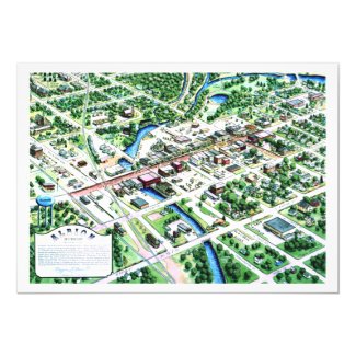 Aerial View of Albion Michigan 1993 Card