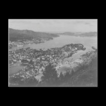Aerial View of Bergen Vintage Postcard