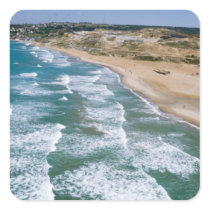 Aerial view of Black Sea coast of Istanbul, Square Sticker