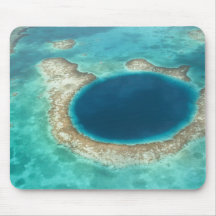 Aerial view of Blue Hole, sailboat anchored Mousepads