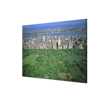 Aerial view of Central Park and the west side Canvas Print