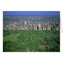 Aerial view of Central Park and the west side Cards