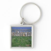 Aerial view of Central Park and the west side Key Chain