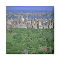 Aerial view of Central Park and the west side Refrigerator Magnets