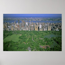 Aerial view of Central Park and the west side