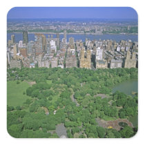 Aerial view of Central Park and the west side Sticker