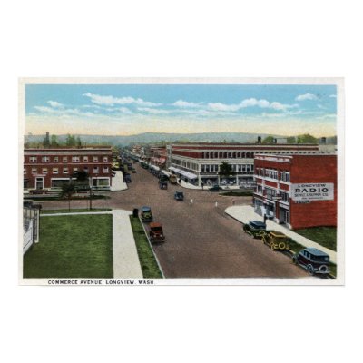 Aerial View of Commerce Avenue Poster by LanternPress