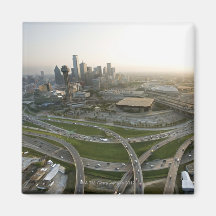 Aerial view of downtown Dallas, Texas Fridge Magnet