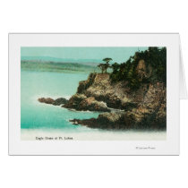 Aerial View of Eagle Dome at Point Lobos Greeting Card