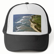 Aerial View Of Hanalei Shore - Kauai Mesh Hat