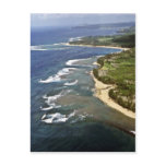 Aerial View Of Hanalei Shore - Kauai Post Card