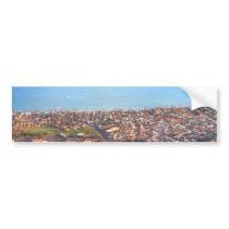 Aerial View of Honolulu Coastline, Oahu, Hawaii Bumper Stickers