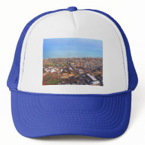 Aerial View of Honolulu Coastline, Oahu, Hawaii Hat