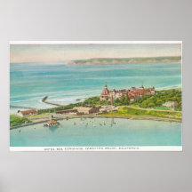 Aerial View of Hotel del Coronado Print