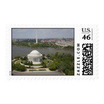Aerial view of Jefferson Memorial Postage Stamp