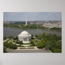 Aerial view of Jefferson Memorial Poster