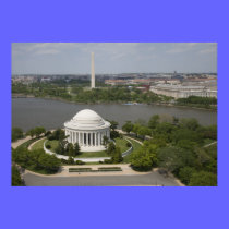 Aerial view of Jefferson Memorial posters