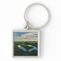 Aerial View of Lake Placid Key Chain
