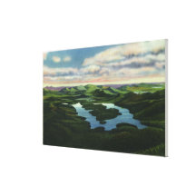 Aerial View of Lake Placid Stretched Canvas Prints