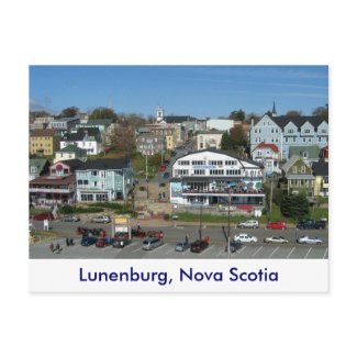 Aerial view of Lunenburg, Nova Scotia postcard