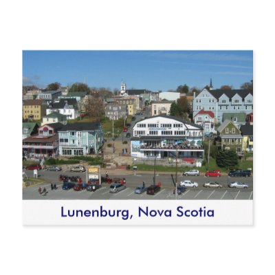 Aerial view of Lunenburg, Nova Scotia Postcard by robhuntley
