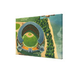 Aerial View of Municipal StadiumCleveland, OH Gallery Wrap Canvas