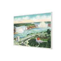 Aerial View of Oakes Garden Theatre and Falls Canvas Print
