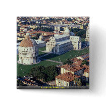 Aerial view of Pisa, Italy Buttons