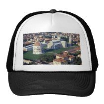 Aerial view of Pisa, Italy hats