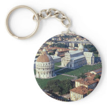 Aerial view of Pisa, Italy Key Chain