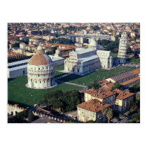 Aerial view of Pisa, Italy postcards