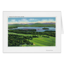 Aerial View of Saranac Inn Golf Course & Greeting Card
