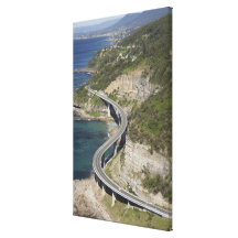 Aerial view of Sea Cliff Bridge near Wollongong, Stretched Canvas Prints
