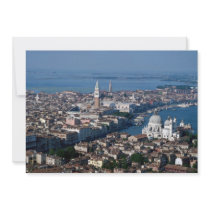 Aerial view of the Campanile and Grand Canal of Ve Custom Invites