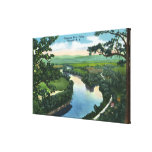 Aerial View of the Chemung River Valley Canvas Prints